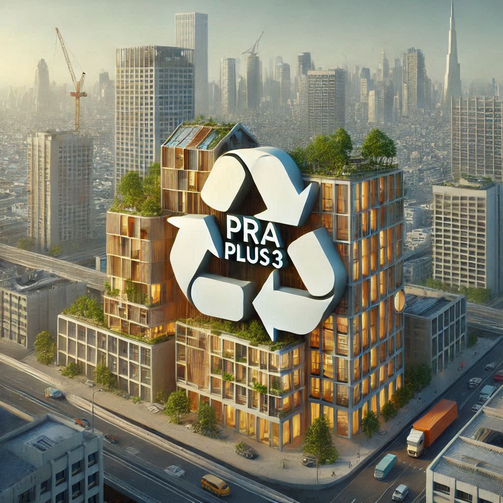 PRAPlus3 logo for resilient retrofit of large buildings